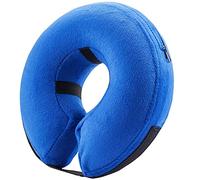 BENCMATE Collier Gonflable de Protection pour Chiens et Chats - Collier de Récupération Souple pour Chien de Compagnie ne Bloque Pas la Vision (Bleu, L)