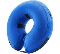 BENCMATE Collier Gonflable de Protection pour Chiens et Chats - Collier de Récupération Souple pour Chien de Compagnie Bleu, S