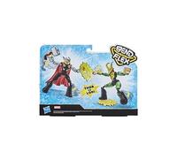 Marvel Avengers Bend and Flex, Figurines Flexibles Thor Vs. Loki de 15 cm, pour Enfants à partir de 4 Ans