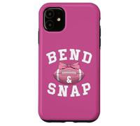 Bend and Snap Football Game Day Coquette Bow Pink Football Coque pour iPhone 11