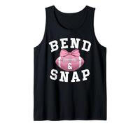 Bend and Snap Football Game Day Coquette Bow Pink Football Débardeur