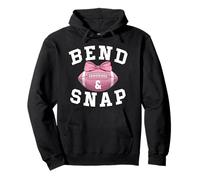 Bend and Snap Football Game Day Coquette Bow Pink Football Sweat à Capuche