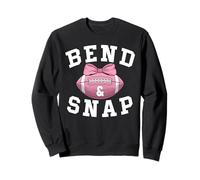 Bend and Snap Football Game Day Coquette Bow Pink Football Sweatshirt