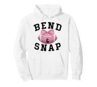 Bend and Snap Football Game Day Coquette Pink Football Bow Sweat à Capuche