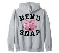 Bend and Snap Football Game Day Coquette Pink Football Bow Sweat à Capuche