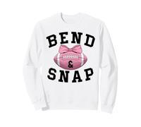 Bend and Snap Football Game Day Coquette Pink Football Bow Sweatshirt