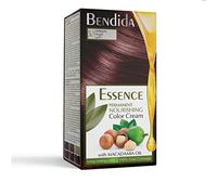 Bendida Coloration Permanente 120 ml à l’huile de macadamia et oxydant à 6% | Couverture 100% des cheveux blancs & brillance longue durée | Coffret avec crème colorante (5.5 acajou)