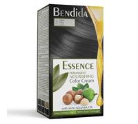 Bendida Coloration Permanente 120 ml à l’huile de macadamia et oxydant à 6% | Couverture 100% des cheveux blancs & brillance longue durée | Coffret avec crème colorante (1 noir)