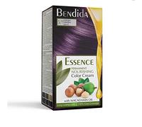 Bendida Coloration Permanente 120 ml à l’huile de macadamia et oxydant à 6% | Couverture 100% des cheveux blancs & brillance longue durée | Coffret avec crème colorante (5.20 Aubergine)
