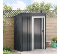 Bendmaxx Abri de jardin en métal anthracite 137 x 81 x 180 cm, abri à outils avec construction en acier, pour outils, tondeuse à gazon et vélo, pour jardin, terrasse et cour