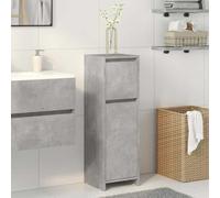 Bendmaxx Armoire de salle de bain gris béton 30 x 30 x 95 cm en bois avec tiroir et 2 compartiments, support mural pour un maintien sûr, espace de rangement pour l'ordre dans la salle de bain