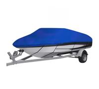 Bendmaxx Bâche de bateau bleue 620 x 214 x 40 cm en tissu Oxford avec revêtement PU, imperméable et avec 4 sangles à boucle, sac de rangement, idéale pour bateaux en V, protection contre les UV