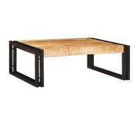 Bendmaxx Étagère de salle de bain en bois de manguier massif brut avec cadre en fer - 65 x 50 x 23 cm - Meuble de salle de bain - Meuble de rangement pour lavabo - Salle de bain d'invités