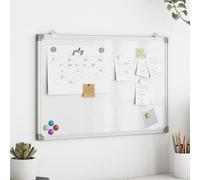 Bendmaxx Tableau blanc magnétique 60 x 40 x 1,7 cm en aluminium avec surface lisse, tableau d'exposition polyvalent pour bureau, école, séminaire, présentation et conférence