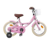 Bendmaxx Vélo pour enfant en acier rose clair avec guidon et selle réglables pour 2 à 4 ans, frein sur jante, garde-boue, idéal pour les loisirs, le parc, la vie quotidienne, la mobilité et le sport