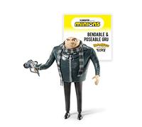 BendyFigs The Noble Collection Minions Gru - Figurine de poupée Pliable articulée de 16 cm avec Support et Mini Accessoire