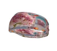 Beneath the Cherry Blossoms Bandeau de sport pour un confort léger absorbant élastique respirant activités de plein air