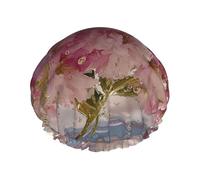 Beneath the Cherry Blossoms Bonnet de douche double couche pour femme Imperméable et durable Protège les cheveux pendant le bain, beauté