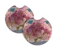 Beneath the Cherry Blossoms Lot de 2 dessous de verre pour intérieur de voiture Résistant aux rayures Inodores pour la plupart des voitures