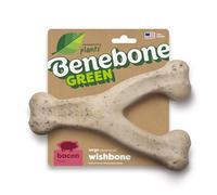 Benebone Jouet à mâcher pour Chien en ossature de Bacon véritable végétal Vert pour Grands Chiens, os de Chien pour mâcheurs modérés, fabriqué aux États-Unis