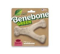 Benebone Jouet à mâcher pour Chien en ossature de Bacon véritable végétal Vert pour Petits Chiens, os de Chien pour mâcheurs modérés, fabriqué aux États-Unis