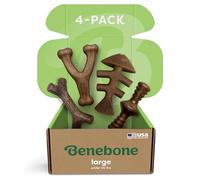 Benebone Boîte Cadeau Indestructible à mâcher pour Chiens agressifs avec Wishbone, arête de Poisson, bâton et zaggler, Longue durée, 100% Saveurs réelles, pour Grands Chiens, fabriqué aux États-Unis.