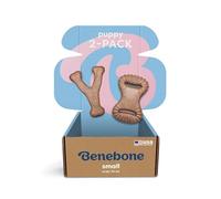 Benebone Puppy Lot de 2 os à mâcher pour Chien Motif Bacon Taille S