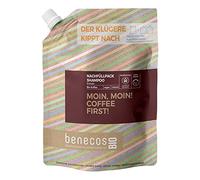 benecos BIO - Recharge de shampoing pour cheveux normaux - Café bio - Moin Moin ! Café d'abord - Végétalien - Plastique recyclé