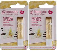 Benecos - Cosmétiques Naturels - Baume à Lèvres - Vanille - Végétalien (Lot de 2)