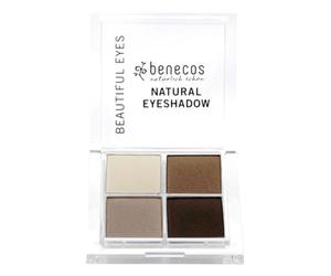 Benecos - Cosmétiques Naturels - Palette de Fards à Paupières Quattro - Vegan - Café et Crème