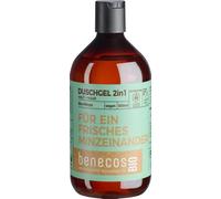 Benecos Gel Douche Menthe Bio 500ml pour Tous Types de Peaux