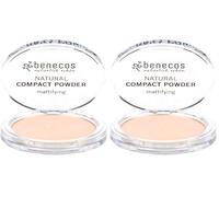 Benecos - Poudre compacte porcelaine (porcelain) BIO (Lot de 2)