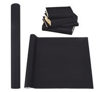 BENECREAT 1.2mx40cm Toile de Reliure Noire, Surface de Tissu de Couverture de Livre avec Tissu en Nylon Soutenu par Papier pour la Reliure de Livre Scrapbooking Bricolage Artisanat Scrapbooking