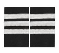 BENECREAT 1 paire D'Épaulettes D'Uniforme Professionnel Épaulettes de Pilote à Trois Barres Planches D'Épaule de Capitaine pour Pilotes Insignes Coulissants Robe de Cosplay