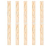 BENECREAT 10 bloc de Bois Brut Planche de Pin Rectangulaire de 251 x 39.5mm Blocs de Sculpture en Feuilles de 5.5mm D'Épaisseur pour Loisirs Créatifs Panneau de Peintures