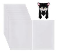 BENECREAT 10 Feuilles Fursuit Eye Mesh, 30x22cm Filet Sublimé en PVC Blanc, Maille Imprimable Imperméable pour Furries Cosplay, Poupées D'Art, Sculptures, Fursuits, Fabrication Artisanale