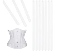 BENECREAT 10 Pcs Baleine en Métal Blanc 25cm x 8mm Bandes de Corset en Sangle Blanche pour Robe de Mariée Accessoires de Couture Faits à la Main pour Robes de Mariée