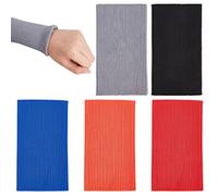 BENECREAT 10 pièces 5 Couleurs Matériau de Manchette Côtelée, Remplacement de Manchette Côtelée Tubulaire de 15x8.4 cm pour Le Remplacement de l'usure des Poignets de la Veste Rembourrée en Coton