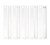 BENECREAT 10 Pièces 5 Tailles Guide de Profondeur D'Argile Poterie, Outil de Poterie Rectangulaire en Argile Polymère, Planche de Presse en Argile Acrylique pour la Fabrication de Bijoux en Argile