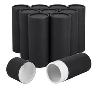 BENECREAT 10 tube en Carton Kraft Boîte D'Emballage pour Bouteille D'Huile Essentielle de 100 ml Récipient Tubulaire Noir avec Couvercle pour Projets D'Artisanat Bouteille D'Huile Emballage Cadeau