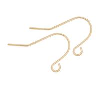 BENECREAT 100 pièces crochets de boucle d'oreille français plaqués or 18 carats avec boucles d'oreilles pendantes pour la fabrication de boucles d'oreilles bricolage, 13x20x0.7mm