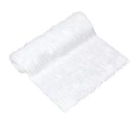 BENECREAT 100x30 cm Tapis de Photographie en Peluche, Toile de Fond de Photographie de Fourrure Blanche, Tapis Décoratif en Peluche pour la Décoration Intérieure, Collier, Bracelet, Pierres Précieuses