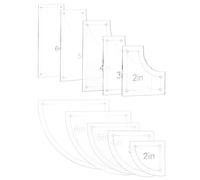 BENECREAT 10Pieces 5 Tailles Quilting Ensemble de Gabarits en Acrylique, Règles de Coupe Transparentes de 2/3/4/5/6 Pouce avec Film de Protection, pour L'Artisanat d'art de Cuisine de Bricolage