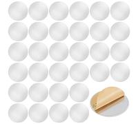 BENECREAT 110pcs 35mm Plaques Métal Adhésives Rondes en Acier Inoxydable Autoadhésives de Remplacement pour Cuisine Escaliers Placard Chambre Artisanat Signes (Ce ne sont pas des aimants)