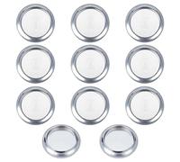 BENECREAT 11pcs Disques de Reliure en Alliage D'Aluminium, Disques D'Extension Ronds Plats à Feuilles Mobiles pour Cahiers à Disques et Illustrations, Platine, 17.8x5mm