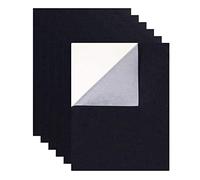 BENECREAT 12PCS 29x40cm Tissu velours auto-adhésif (noir) A3 Feuille adhésive au dos collante, durable et résistante à l'eau, polyvalente, idéale pour l'art