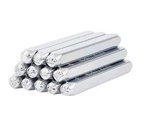 BENECREAT 12pcs 3mm Poinçon en Métal, Motif D'étoile en Forme de Coeur Tampon de Sculpture et de gaufrage pour Les Bijoux en Métal, Impression sur Cuir et Bois