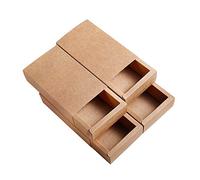 BENECREAT 16 Pack Kraft Papier Tiroir Boite Festival Cadeau Emballage Boites Savon Bijoux Candy Desherbage Party Faveurs Emballage Cadeau Boites - Brun (17.2x10.2x4.2cm)