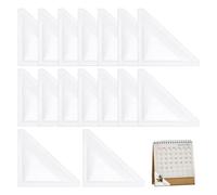 BENECREAT 16 pcs Peel and Stick Calendrier Coin Adhésif Clair Coin Poches 10x10 cm Triangle Planificateurs Coin Poches pour Feuille Protéger, Évitez de Boucler Les Pages de Livre