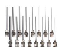 BENECREAT 16PCS 1.5 Pouce en Acier Inoxydable Aiguille de Distribution Pointe émoussée Aiguille de seringue avec Luer Lock pour recharger Les seringues de Colle, 10/12/14/16/18/20/22/24G